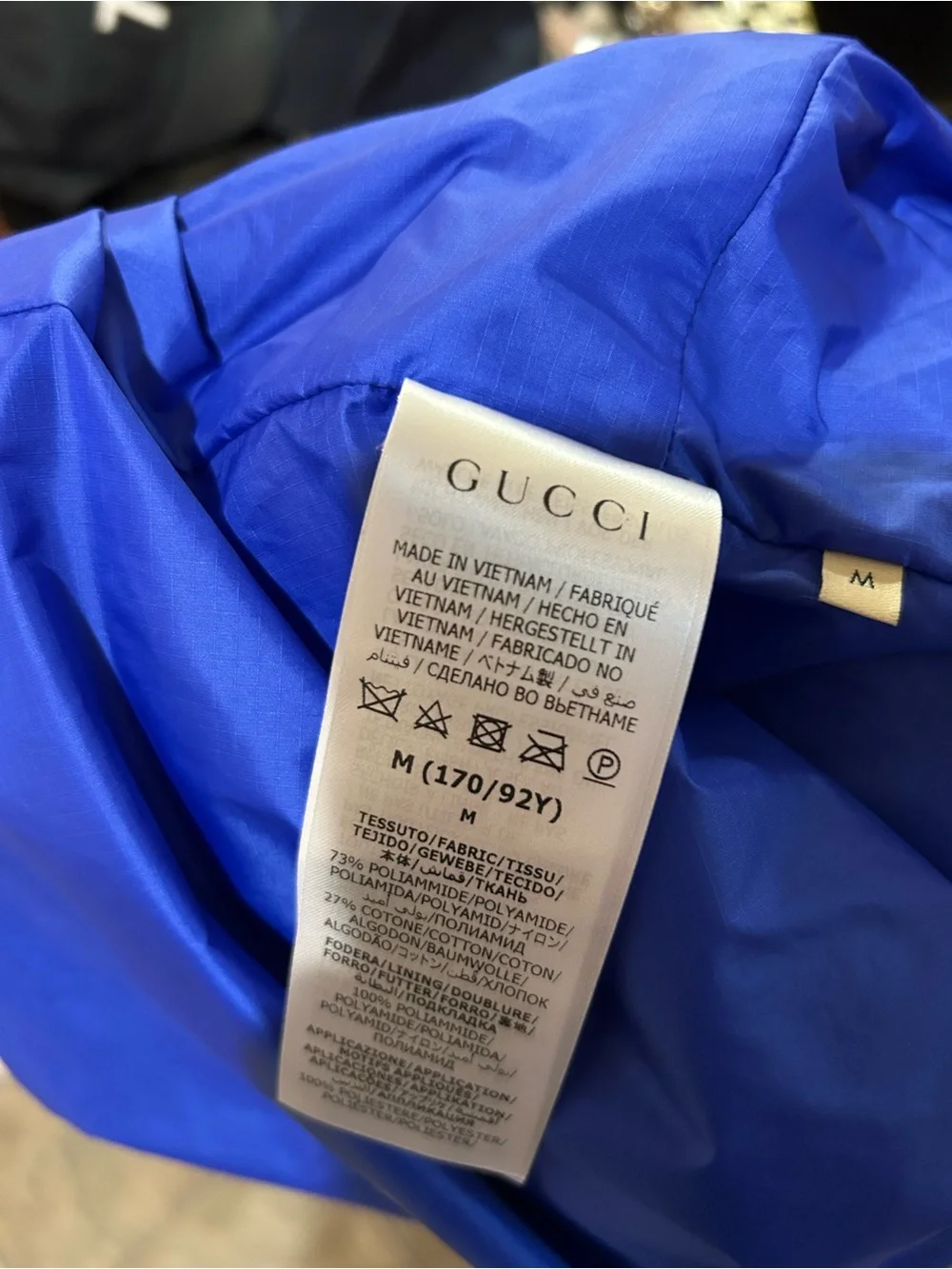 Men's Gucci X Northface, techno lightweight windbreaker size medium NWT
